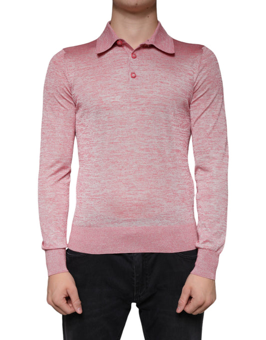 Long sleeve pink sweater on mannequin