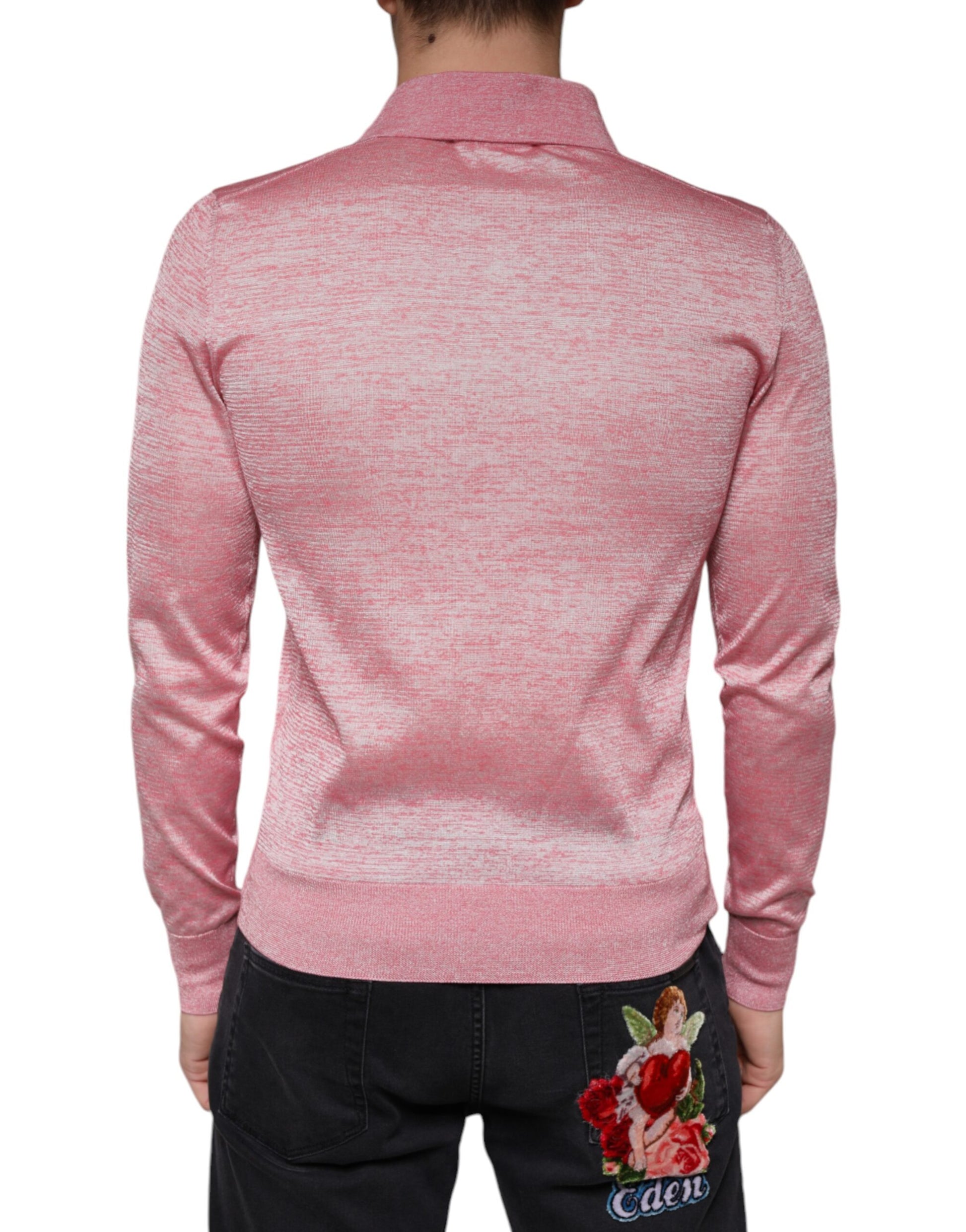 Pink jacket with shiny texture