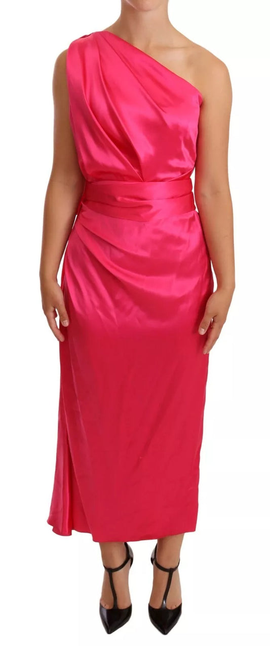 Pink strapless dress on a mannequin