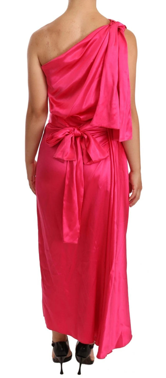 Pink dress with draped back