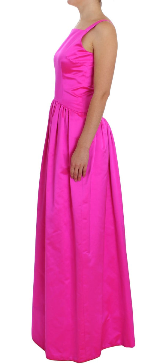 Pink formal dress with sleeveless design