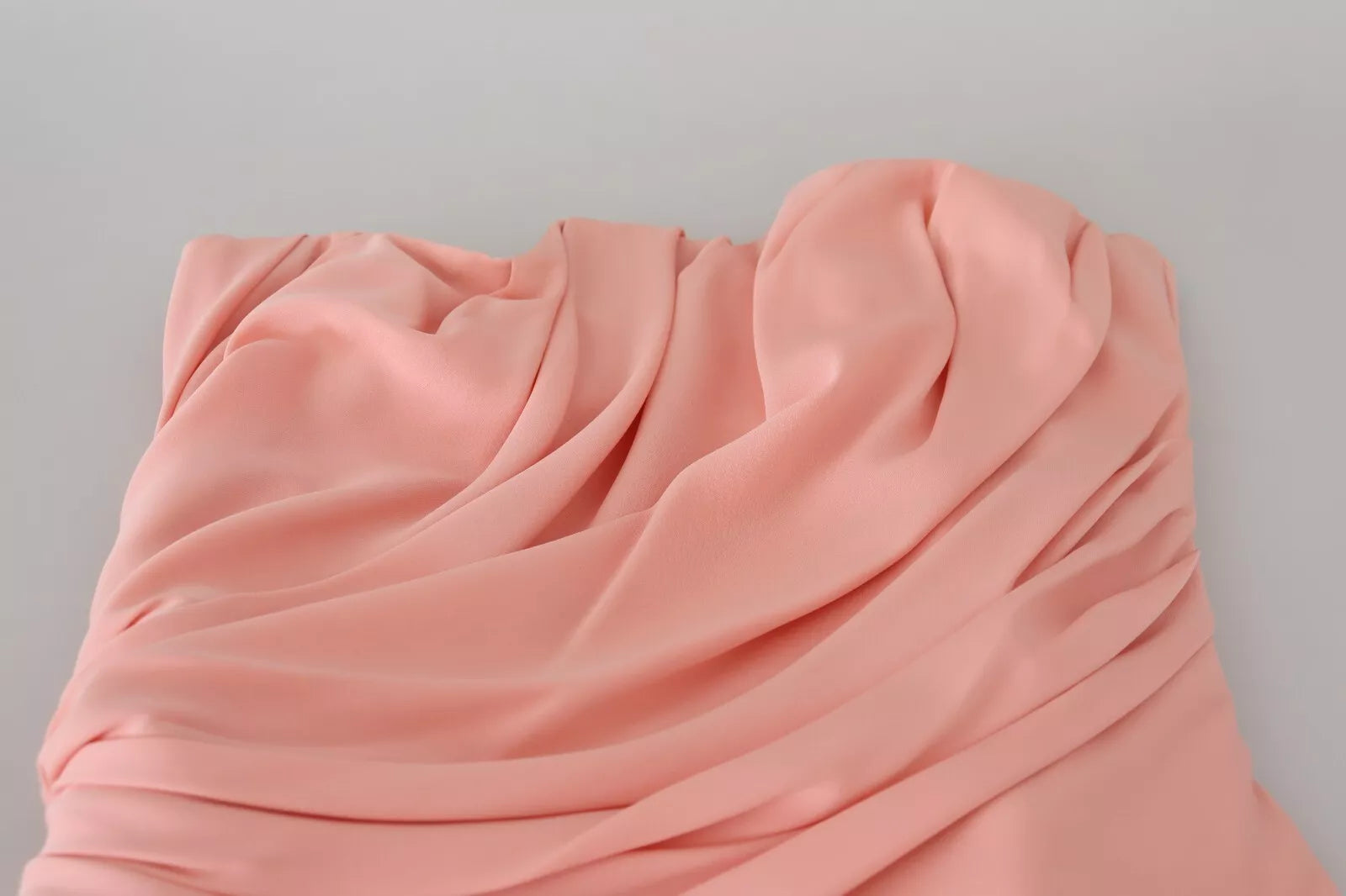 A pink silk stretch strapless sheath dress from Dolce & Gabbana