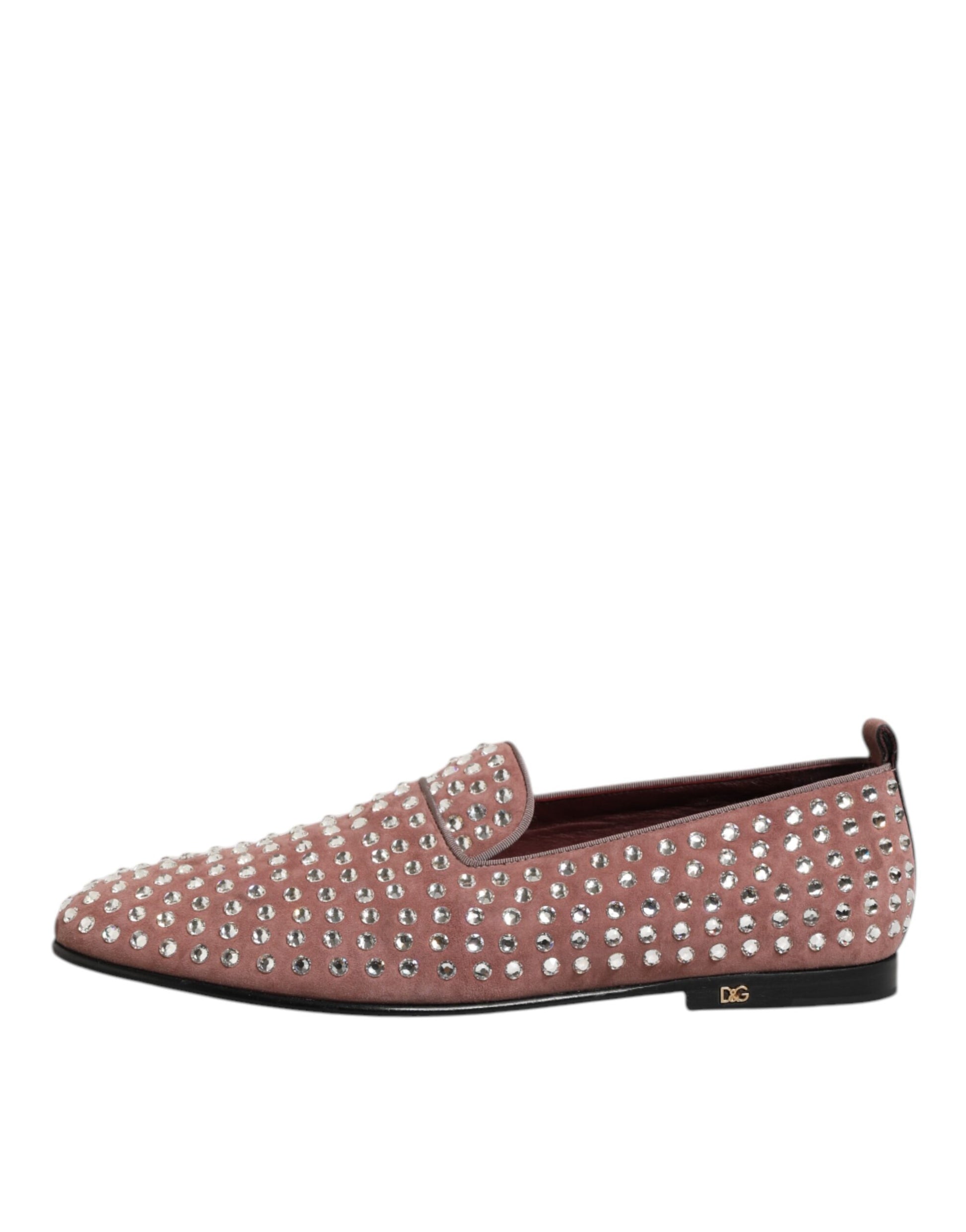 A pair of men's dress shoes with suede upper and crystal embellishments