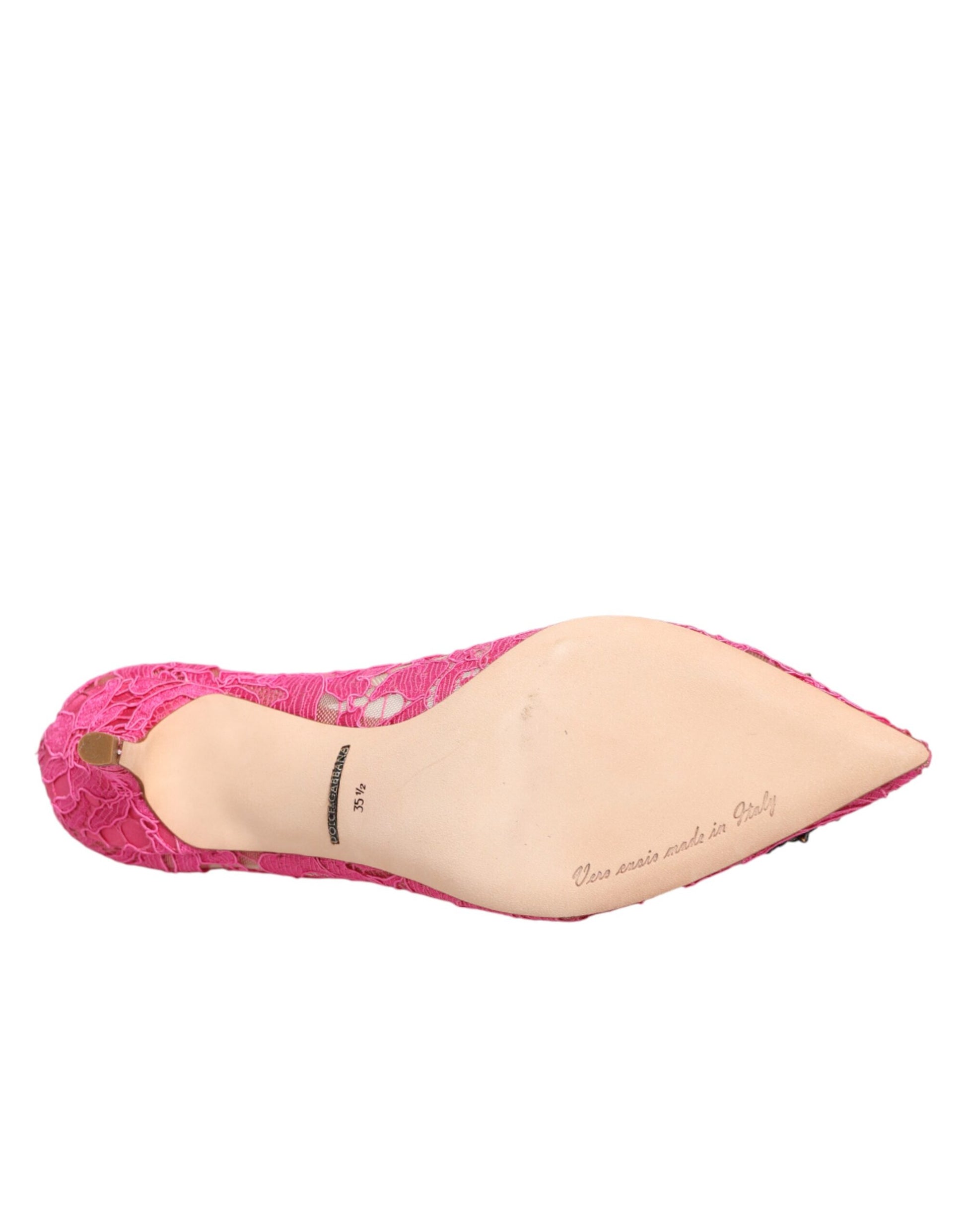 Pink shoe on foot