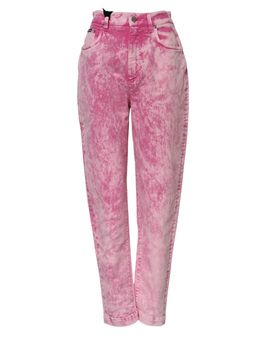 Pink floral jeans