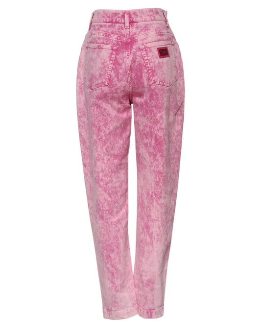 Pink denim jeans on a mannequin