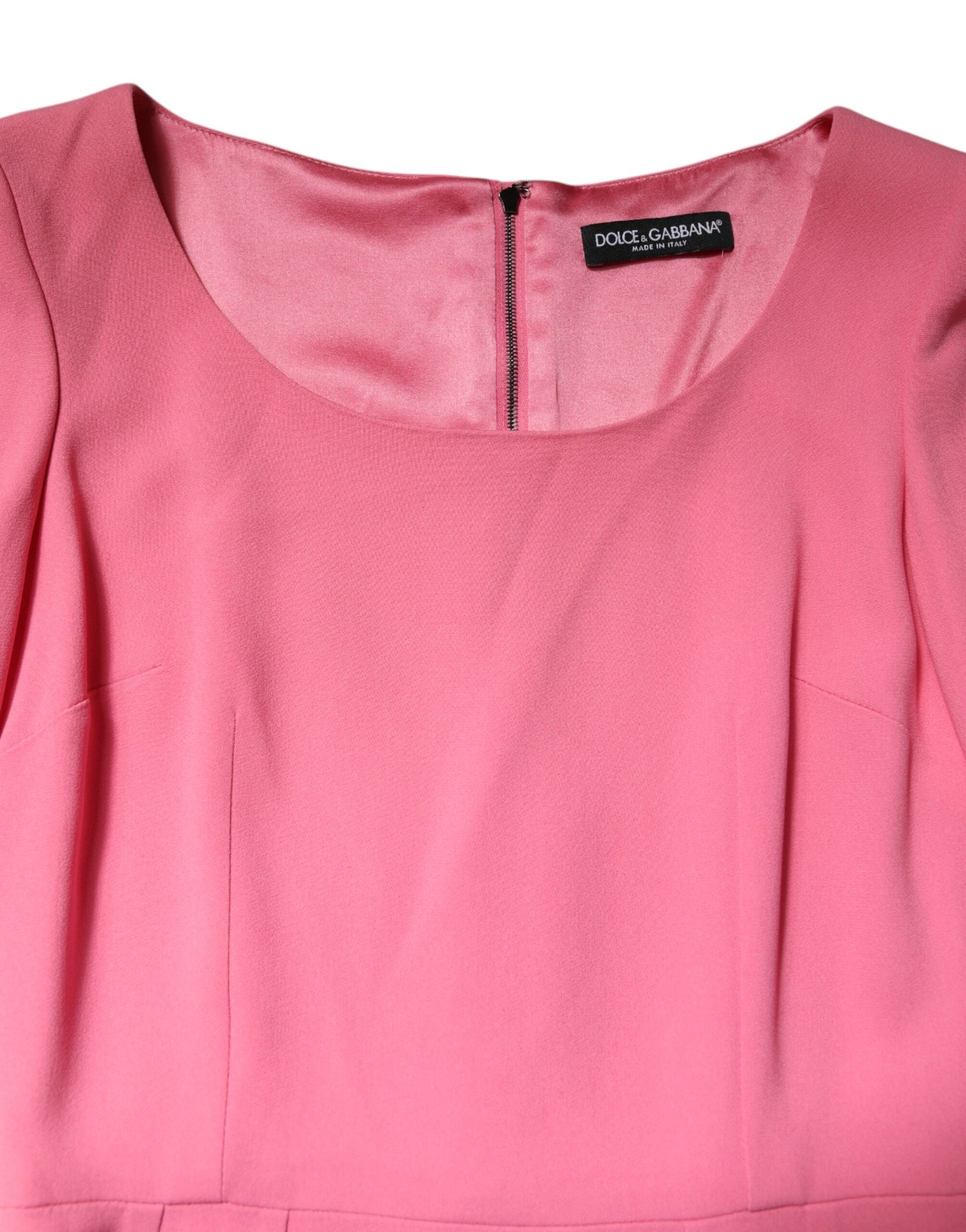 Pink blouse with a V neckline