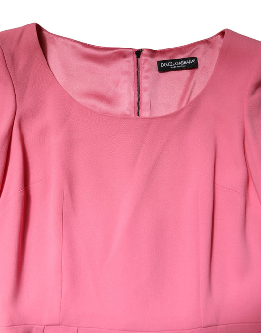 Pink blouse with a V neckline