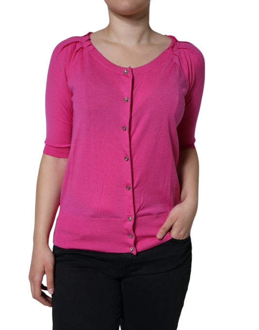 Pink sweater with buttons