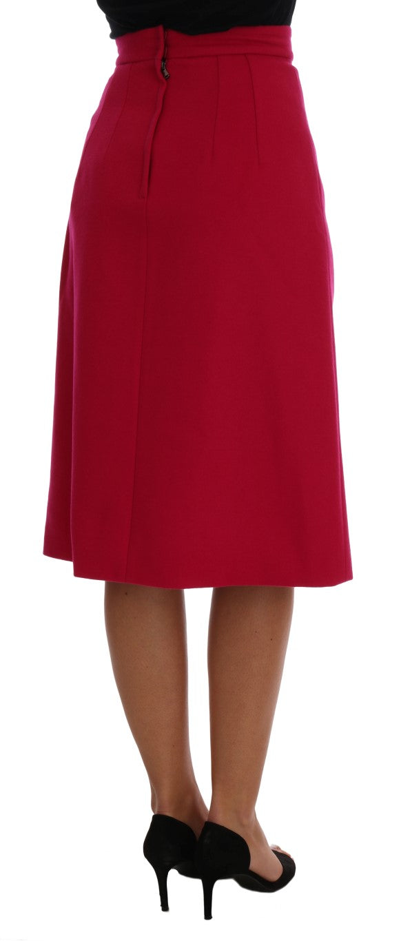 Red skirt worn by a woman