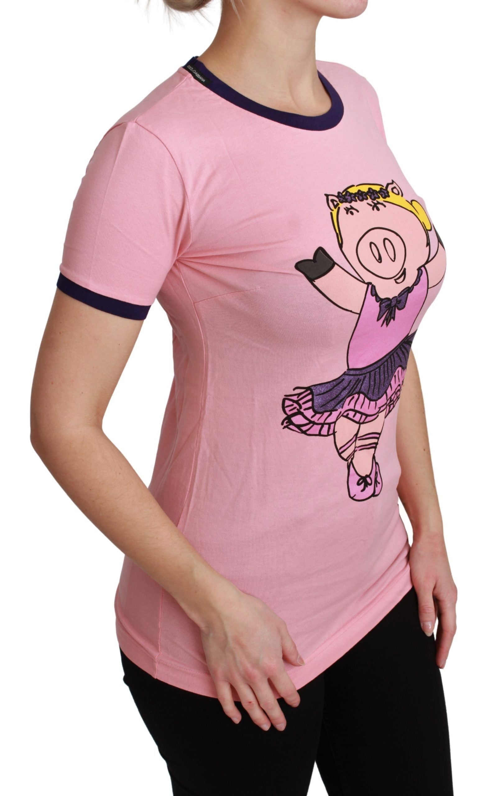 Pink t-shirt with cartoon character on front