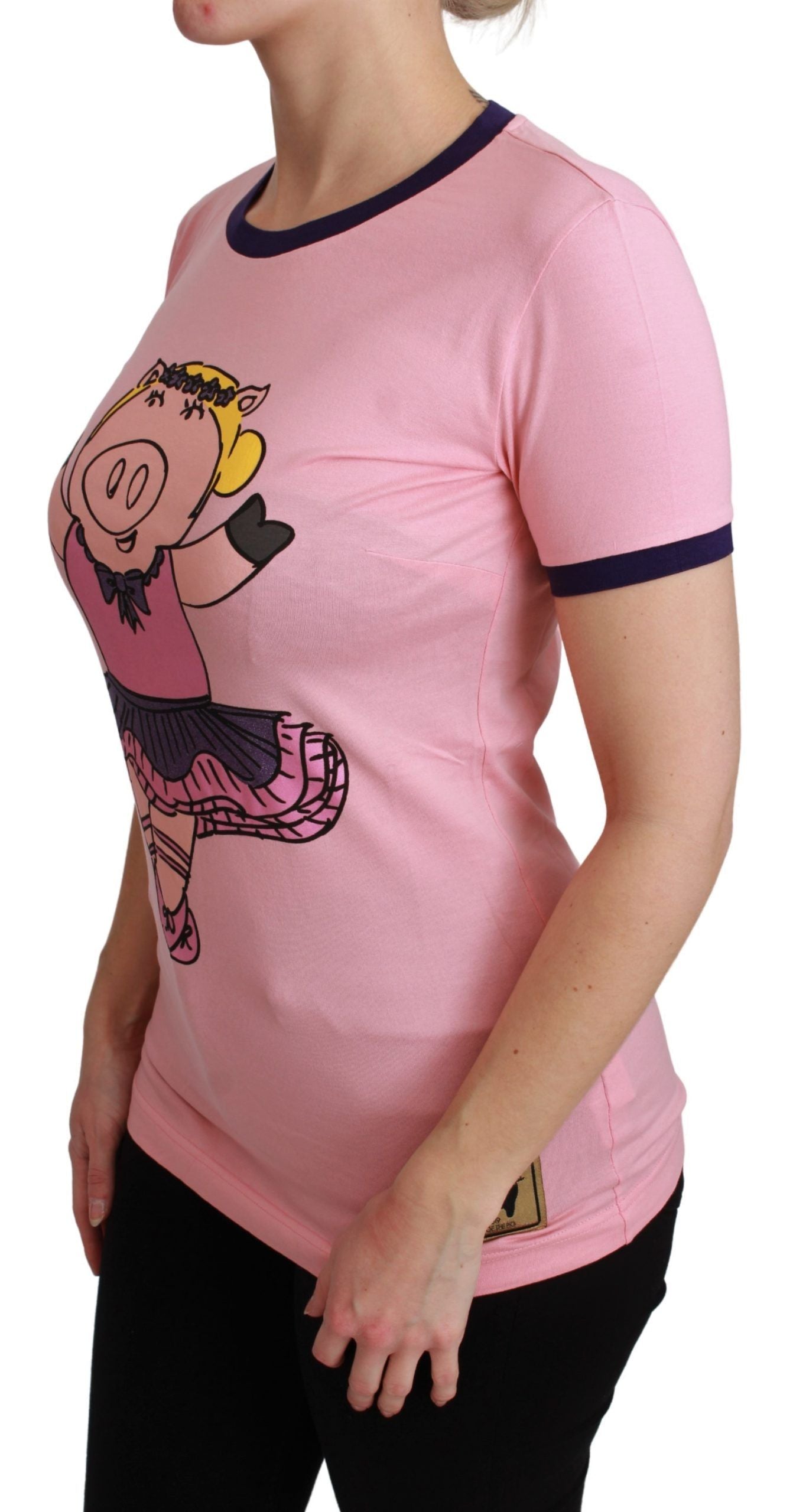 Pink t-shirt with cartoon character on front