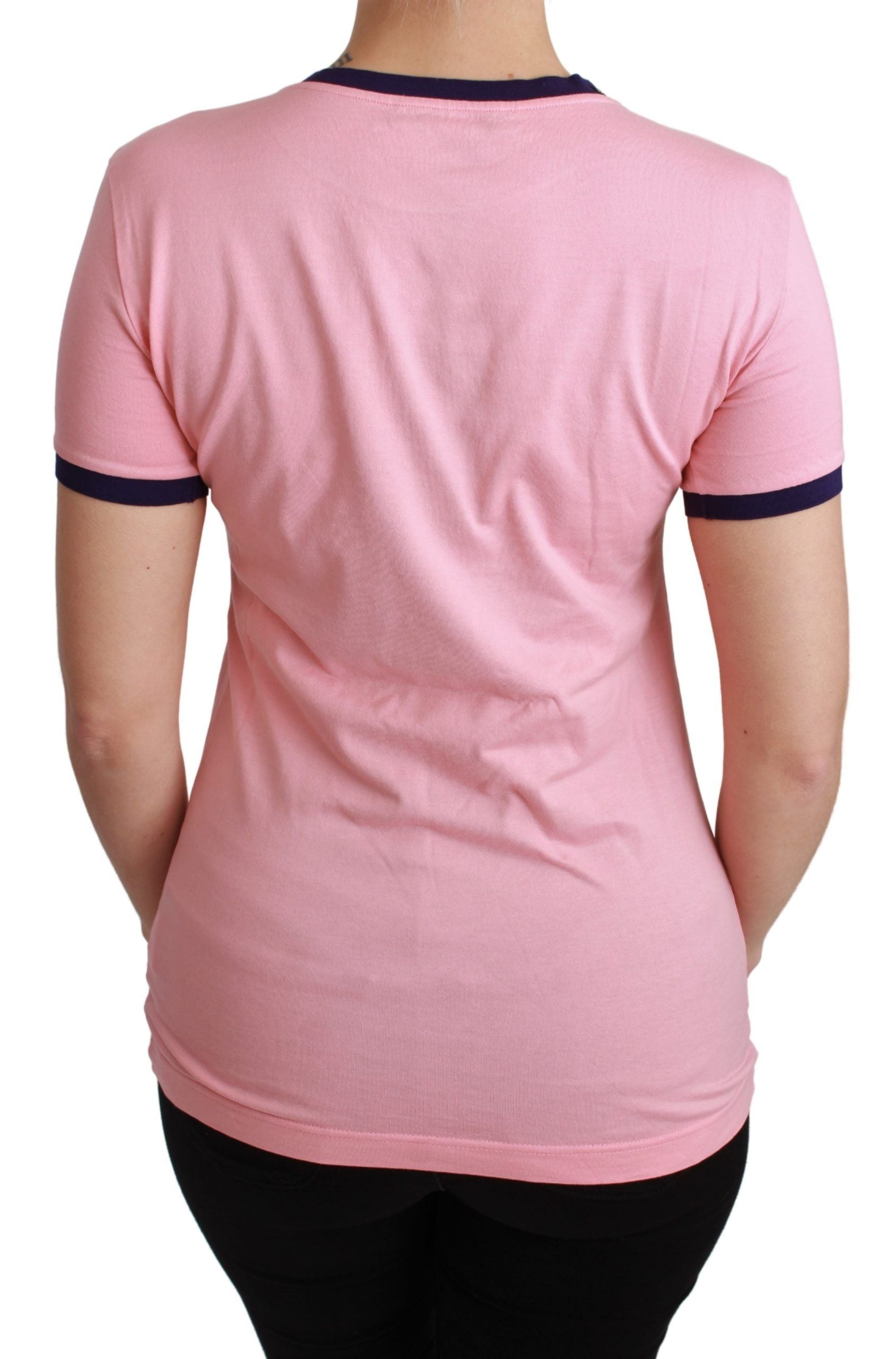 Pink short sleeve t-shirt on a mannequin torso