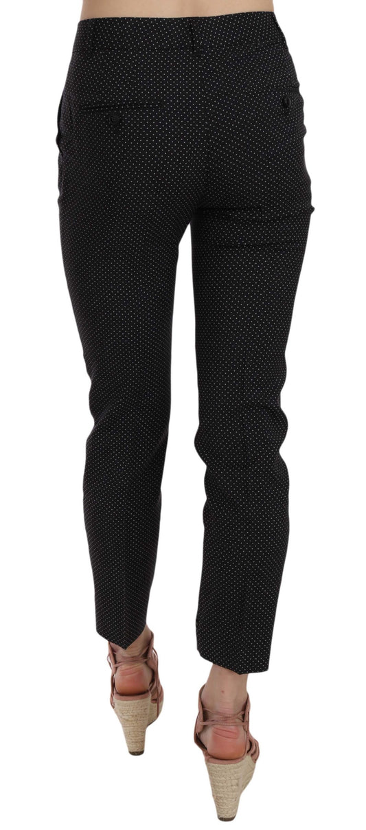 Pair of black pants with white polka dots