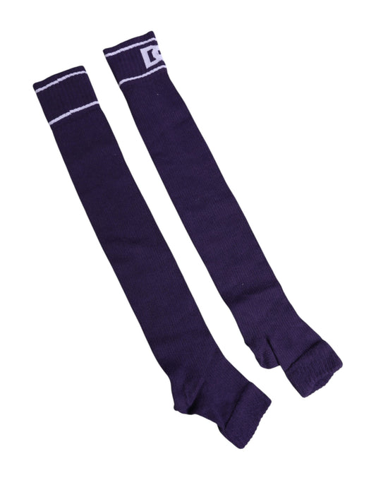 Pair of purple knee high socks