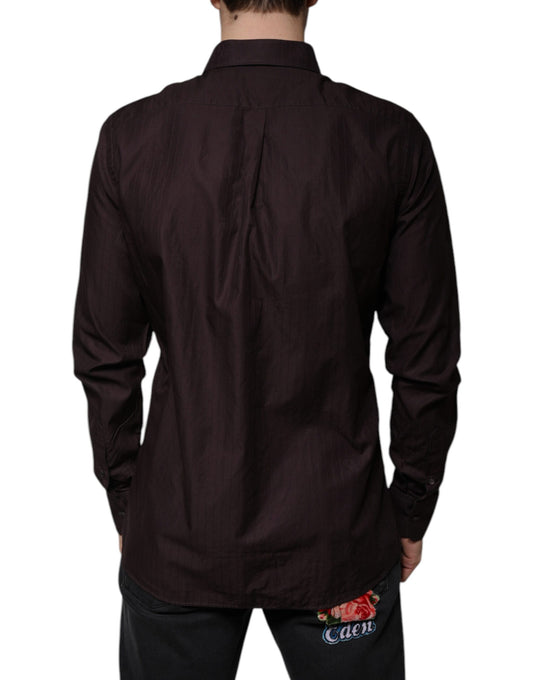 A purple slim fit dress shirt from Dolce & Gabbana
