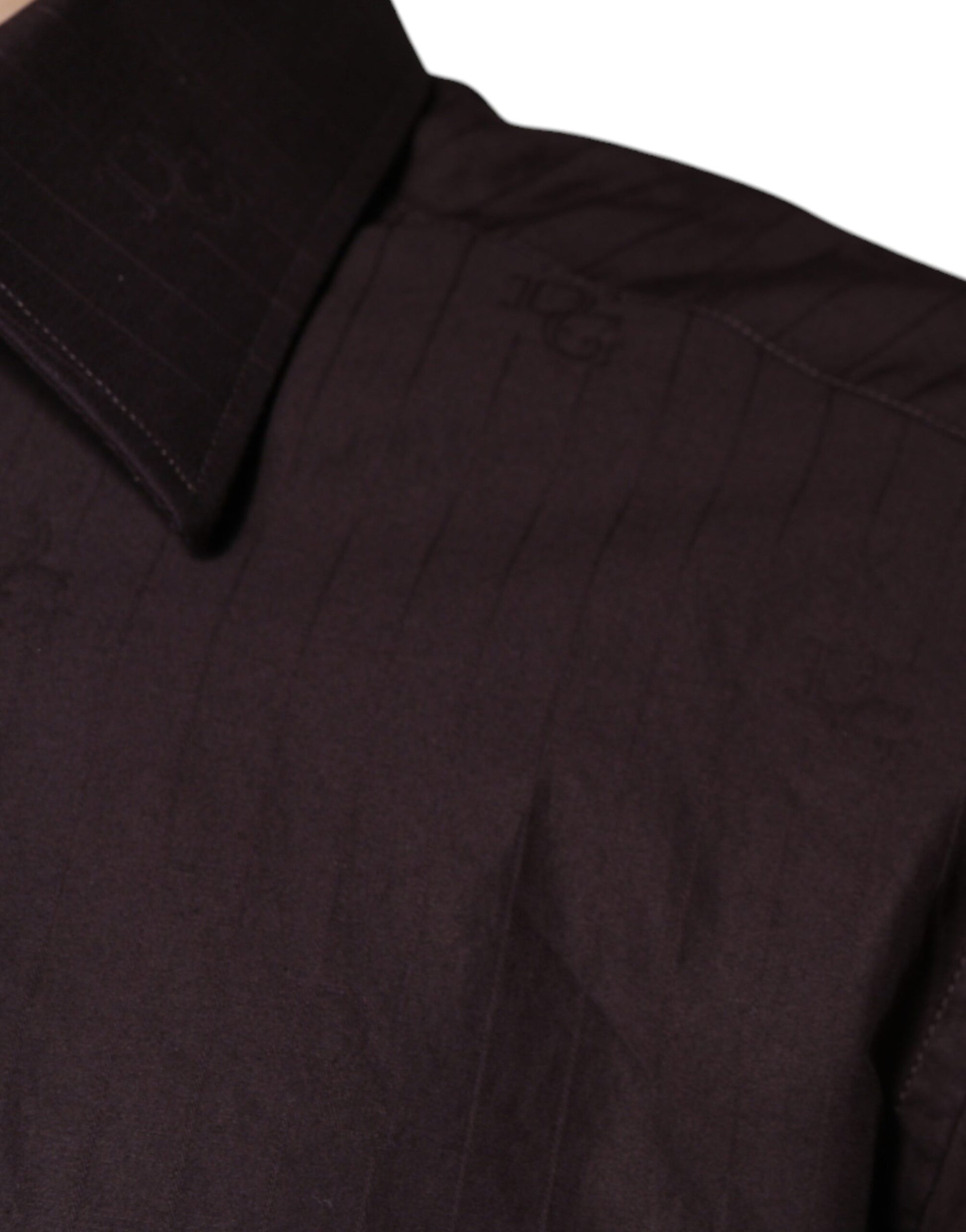 A purple cotton slim fit dress shirt with a Martinis design