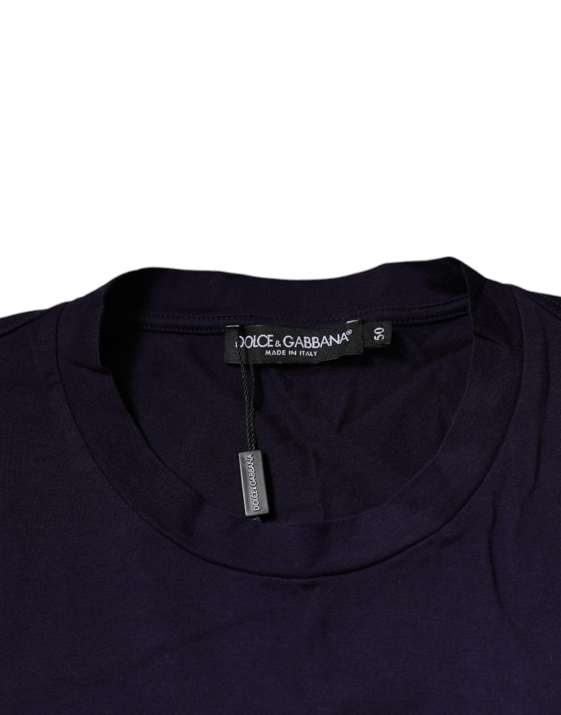 Purple turtleneck shirt on hanger