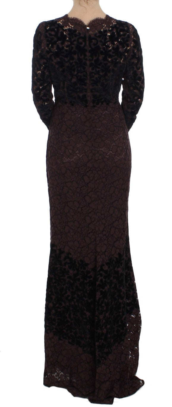 Long black sequined dress