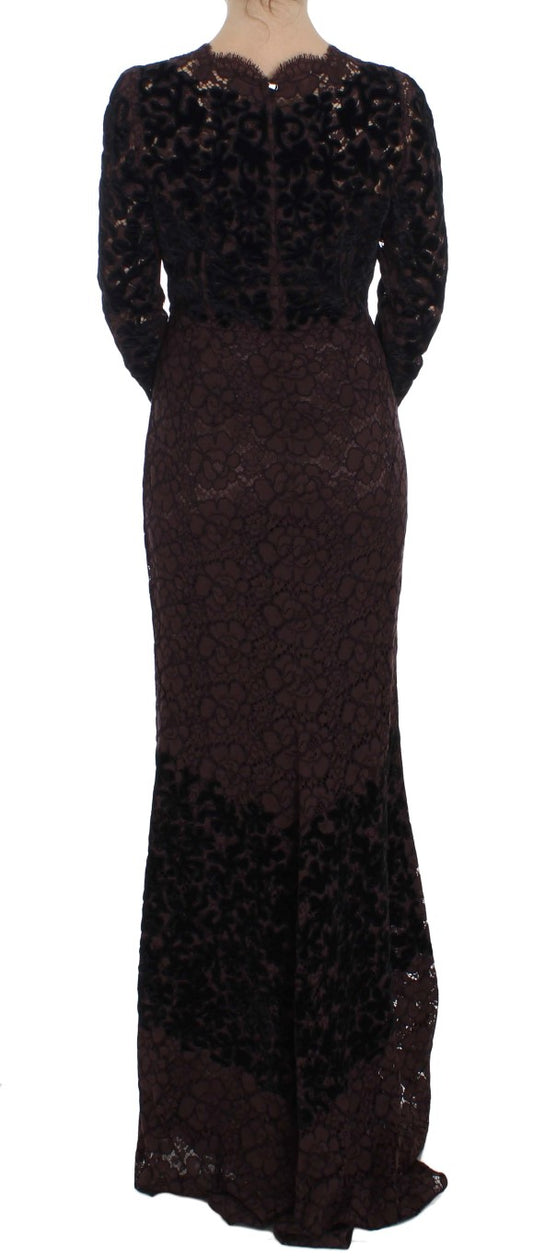 Long black sequined dress