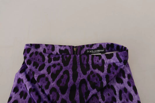 Purple leopard print shorts