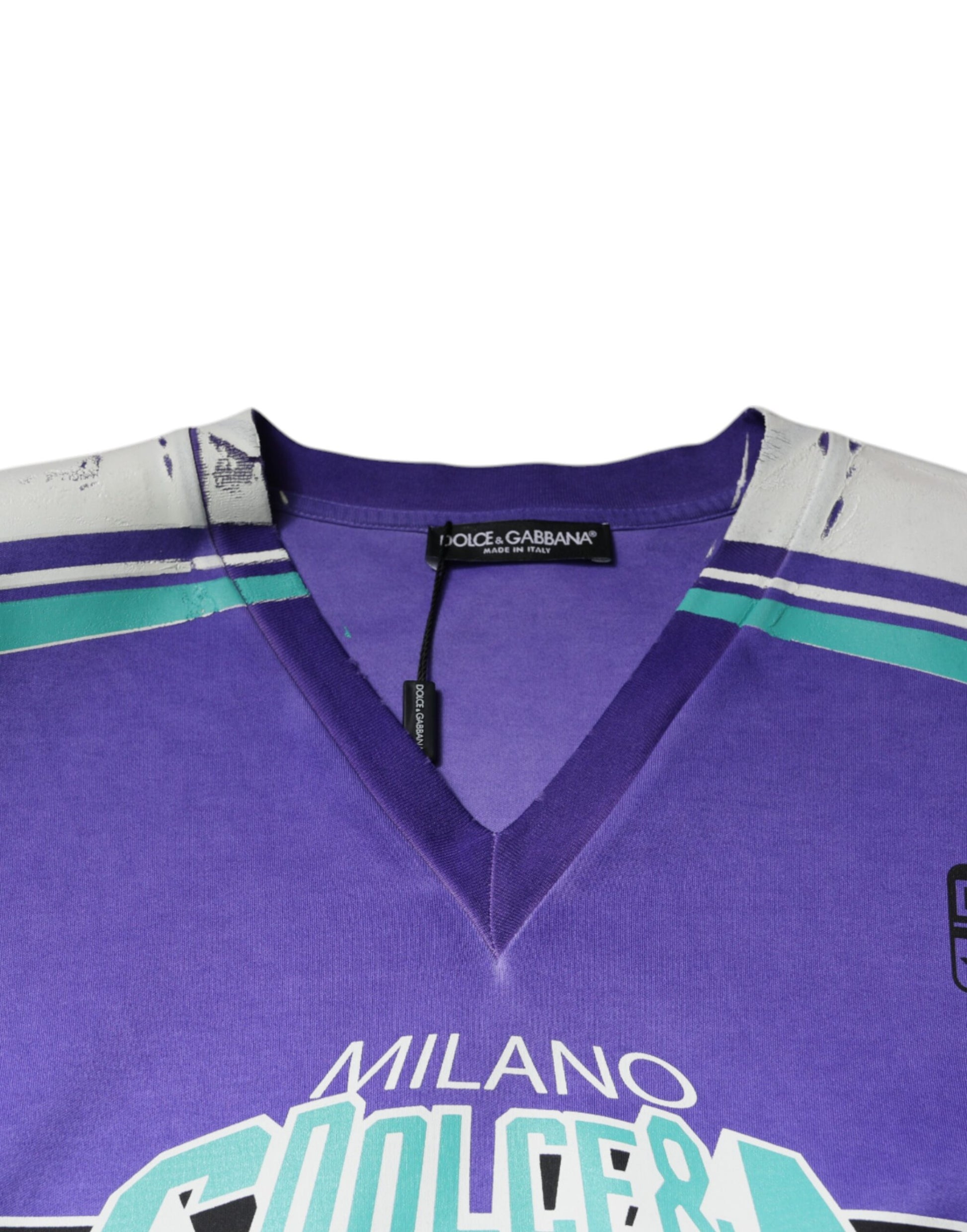 Purple jersey with white lettering