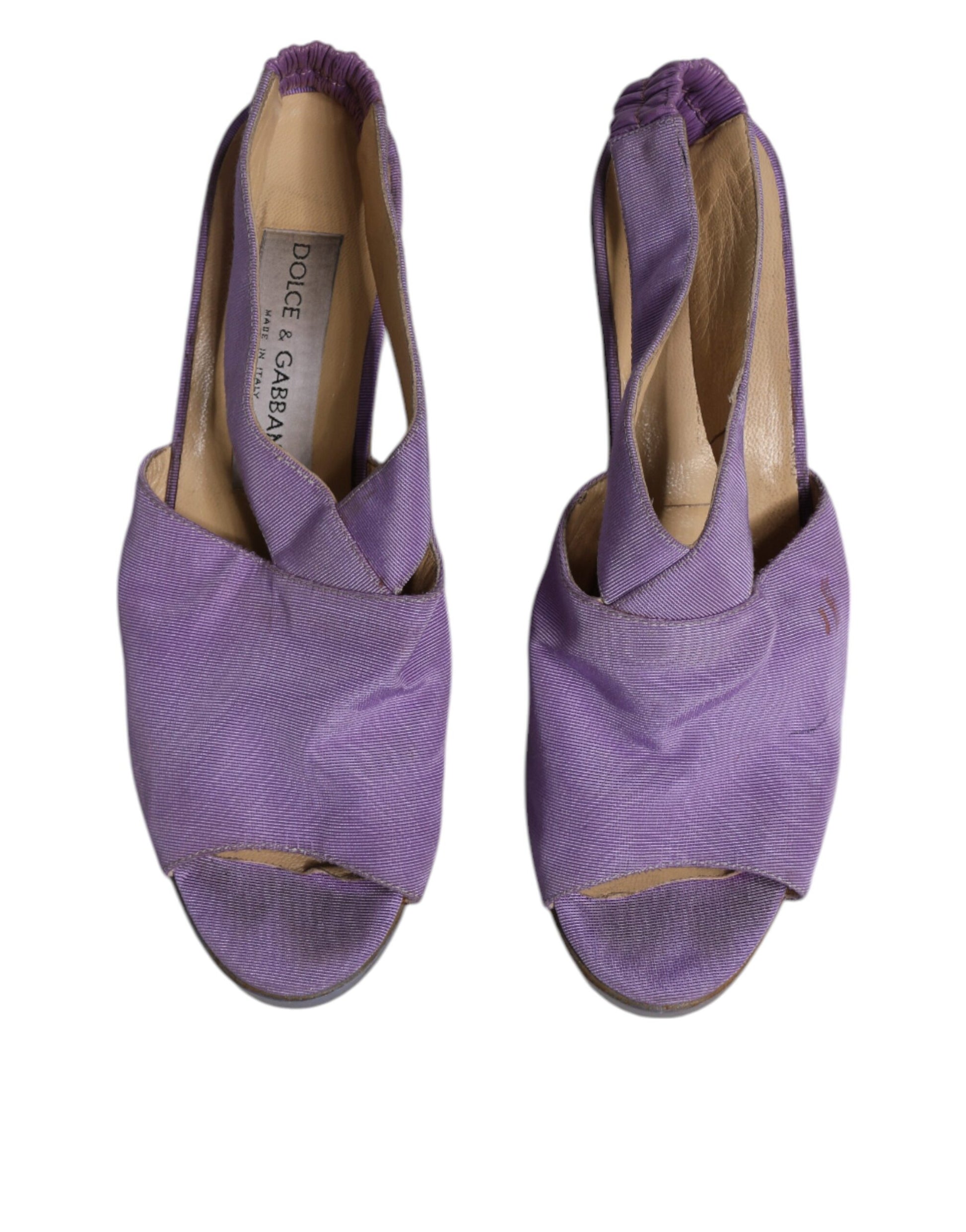 Pair of purple strappy heels