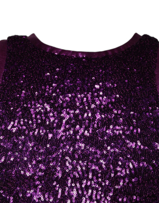 Purple sequined top