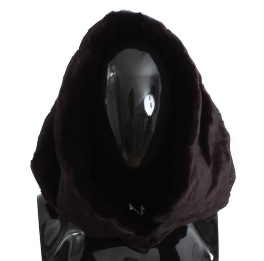 Black hooded cloak on mannequin