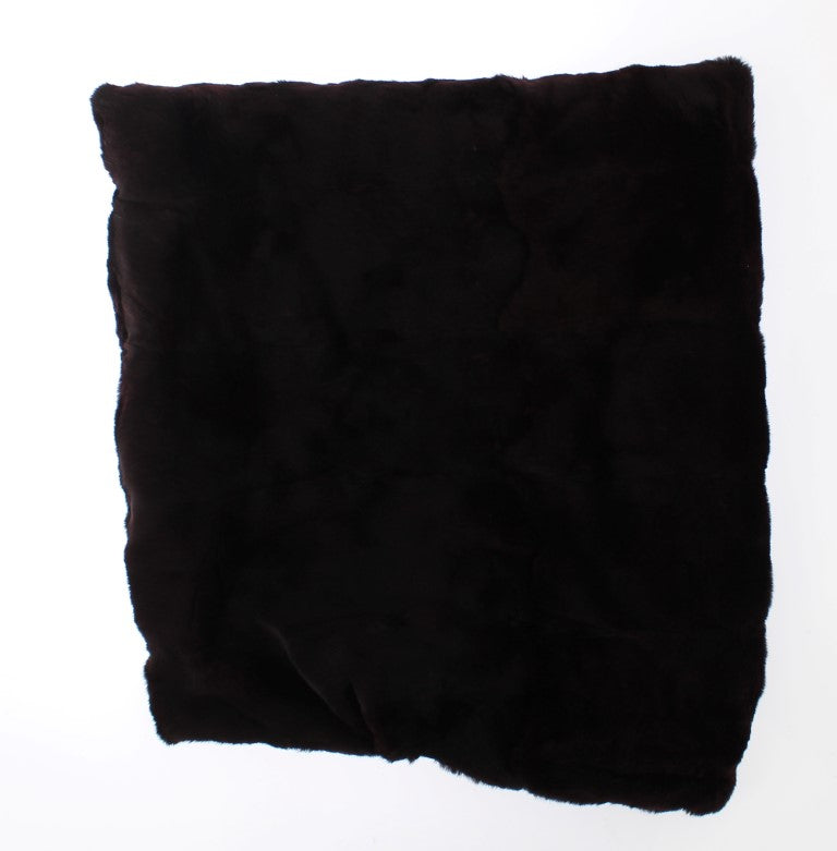 Black square throw pillow