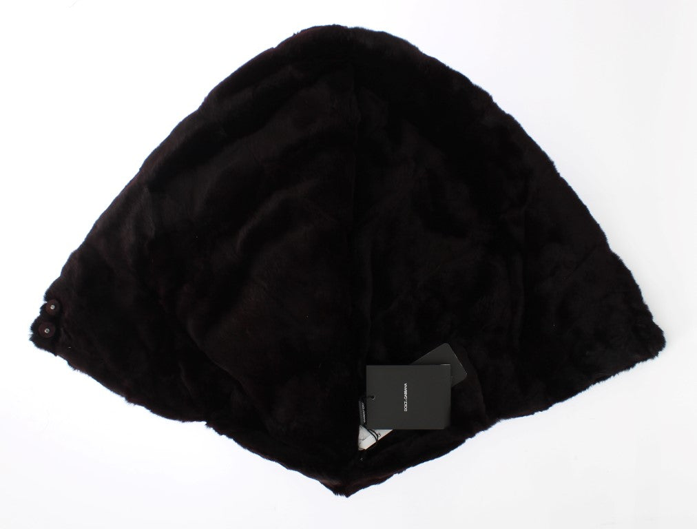 Soft black furry blanket