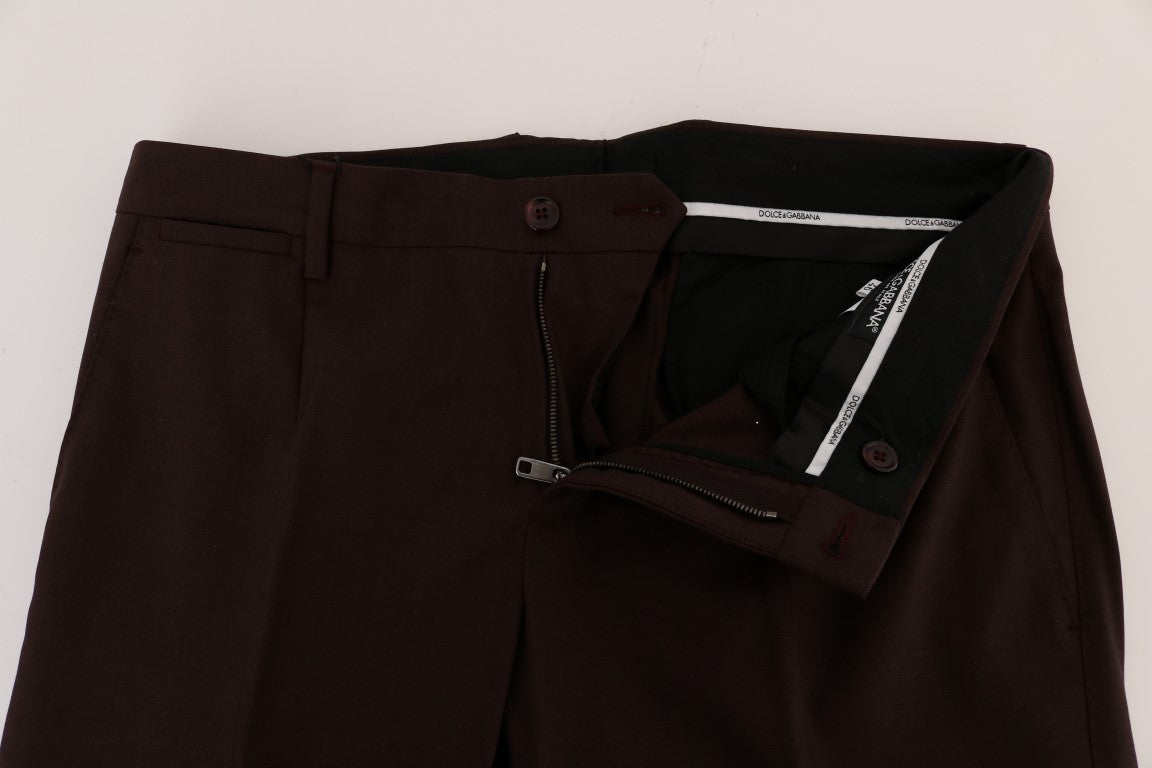 Pair of brown trousers with zippered pockets