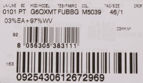 Barcode on a product label