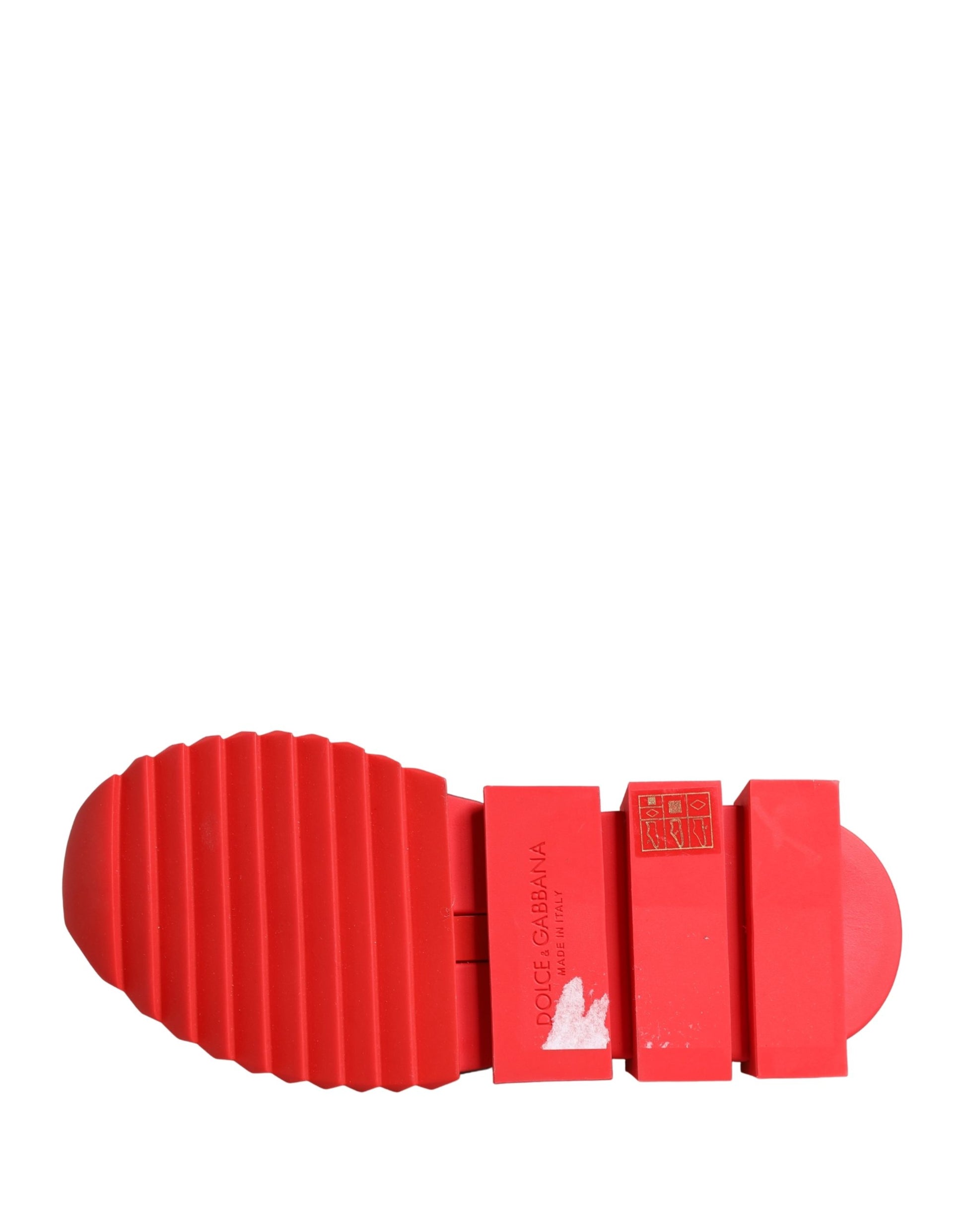 Red shoe with red sole