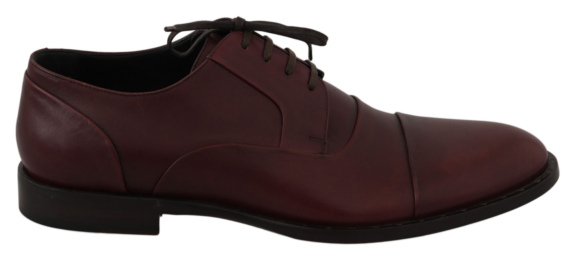 Pair of men's dress shoes with laces and a small heel