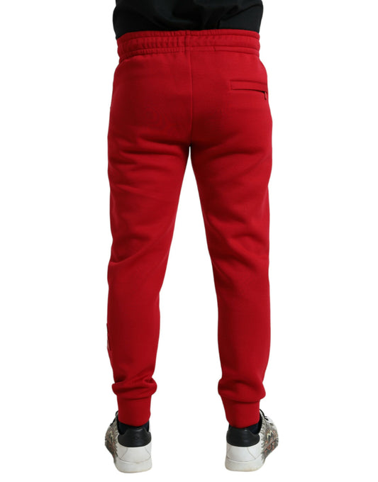 Red sweatpants on a mannequin