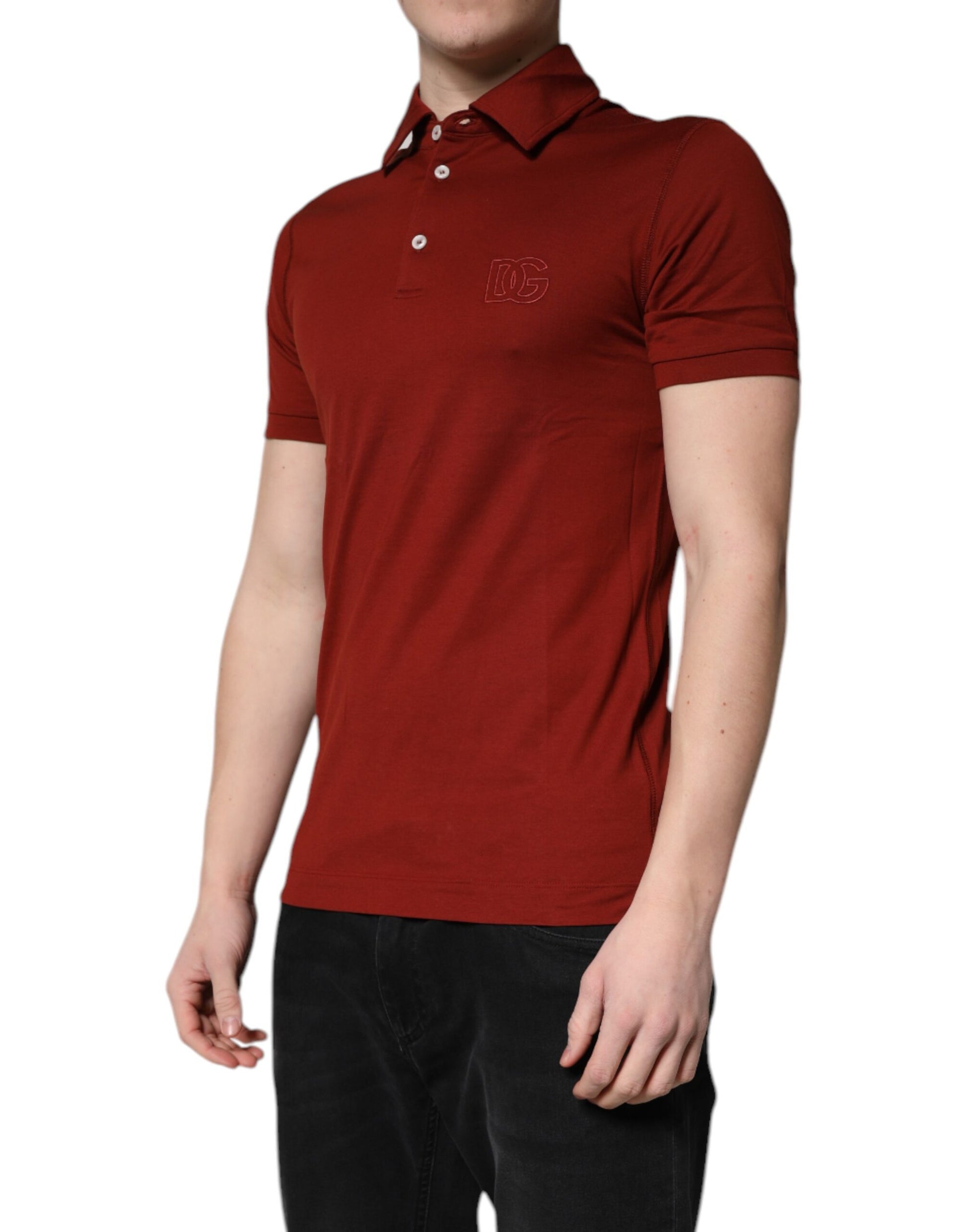 Red polo shirt on mannequin