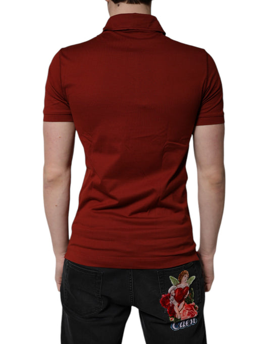 Red polo shirt on a mannequin
