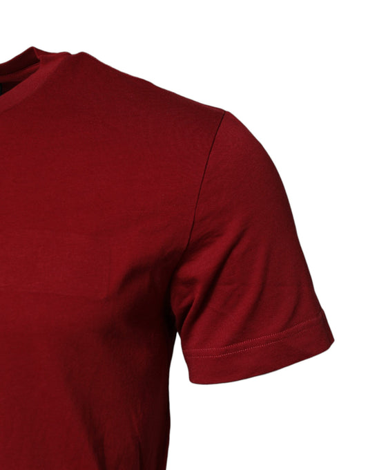 Red short sleeved shirt on a mannequin