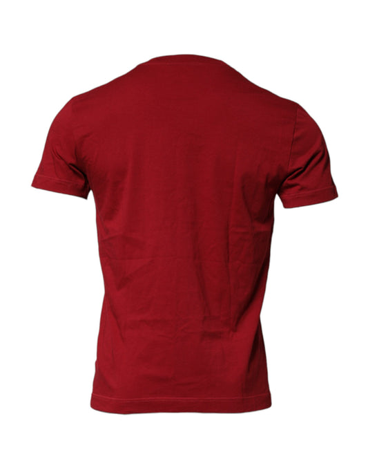 Red short sleeved shirt on a mannequin