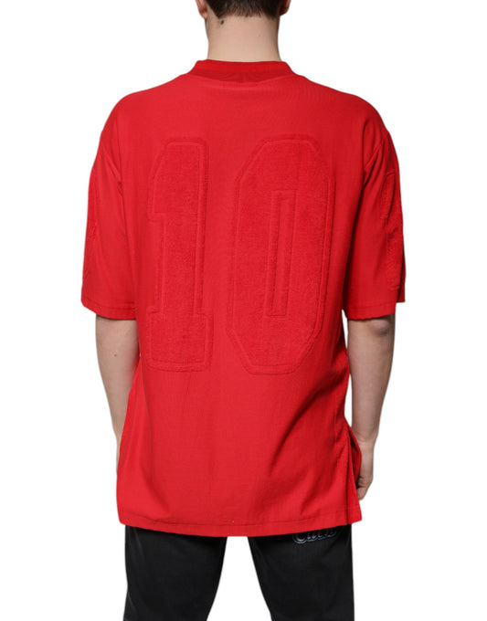 Red jersey with number on back