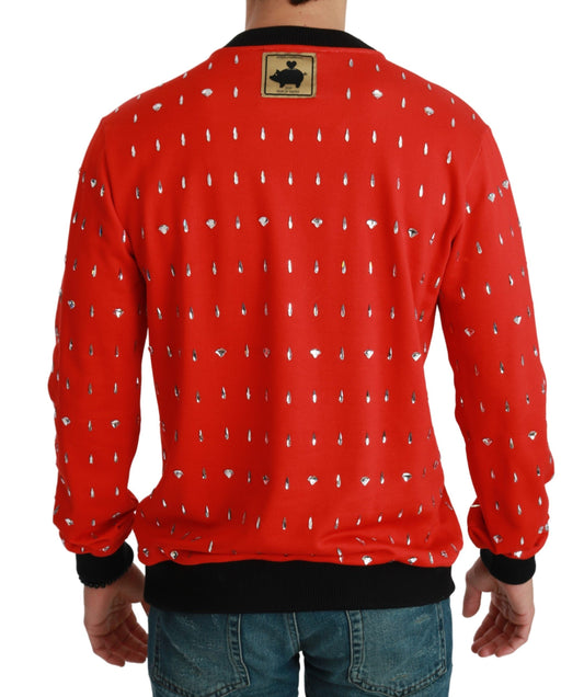 Red jacket with white buttons