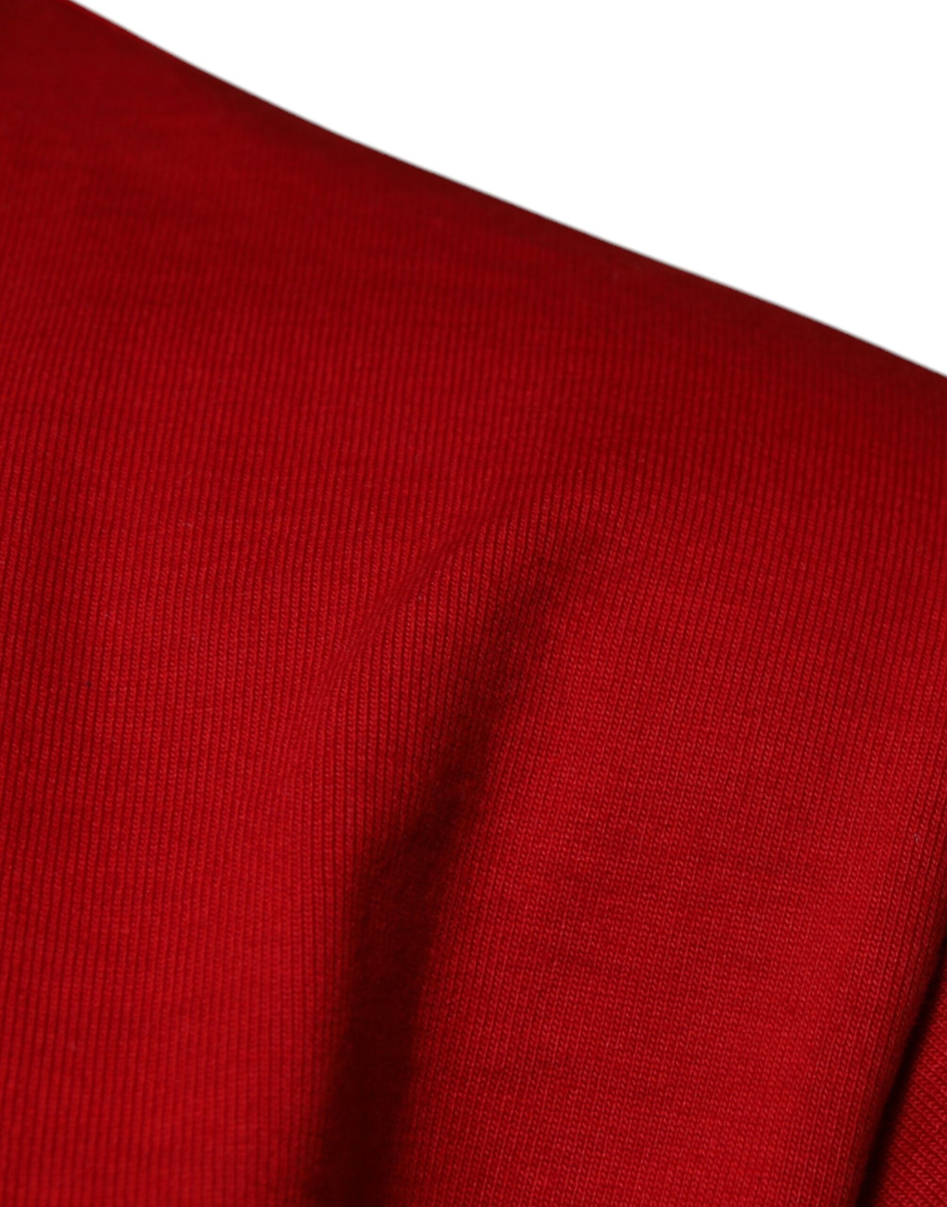 Red knit sweater fabric