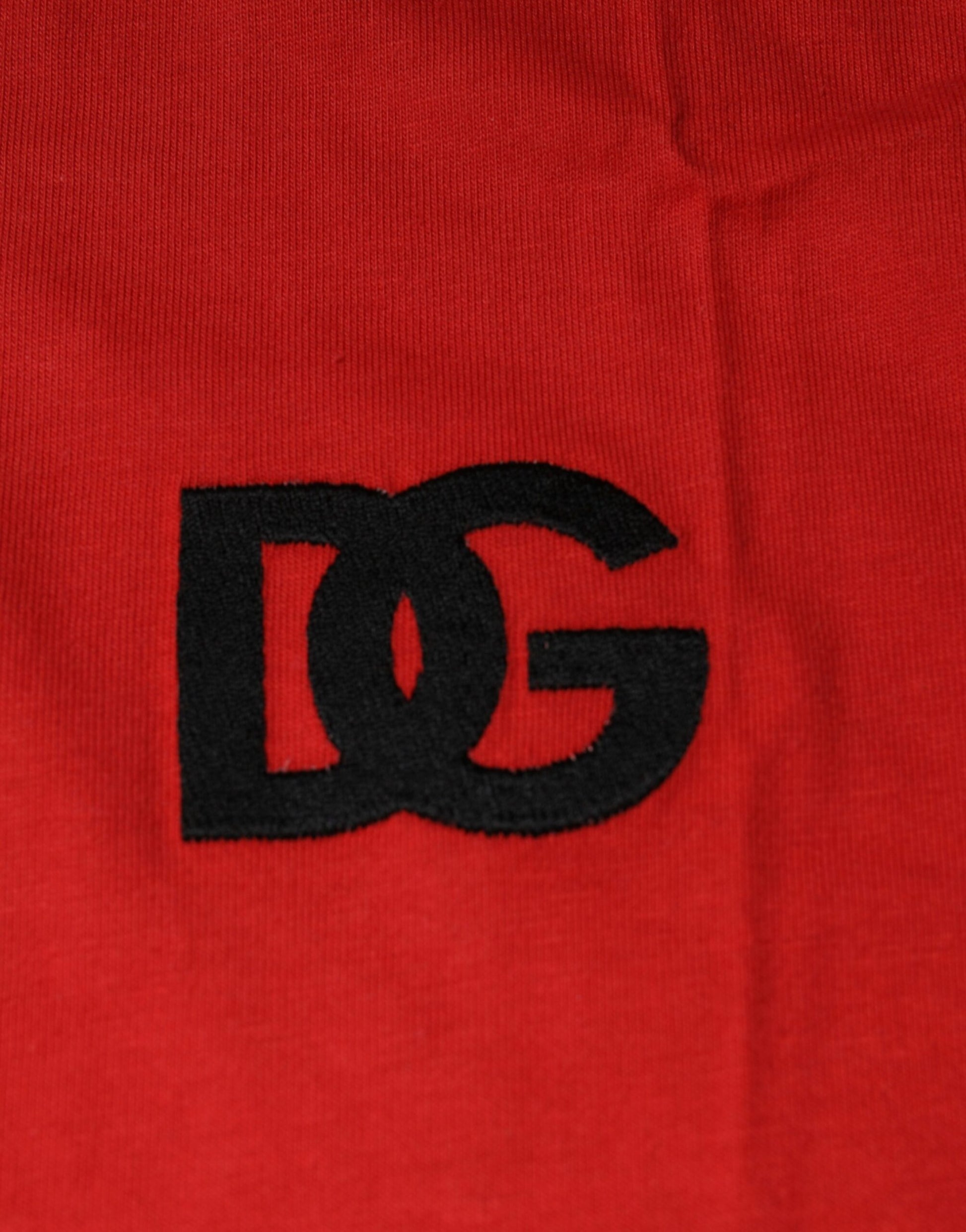 Red sock with black logo