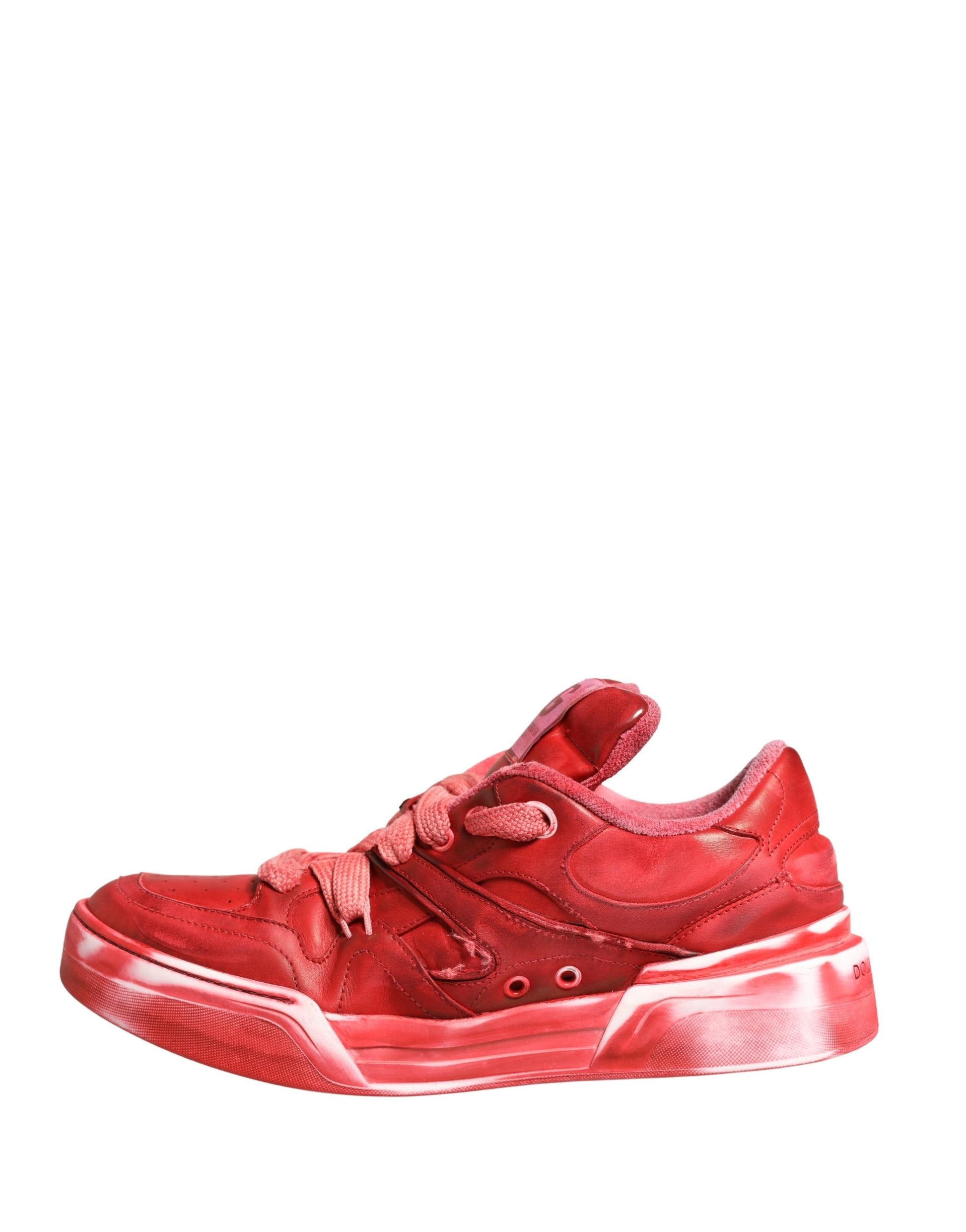 Red sneaker on white background