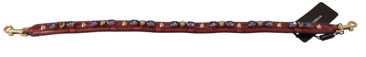Red beaded bracelet with gold clasp