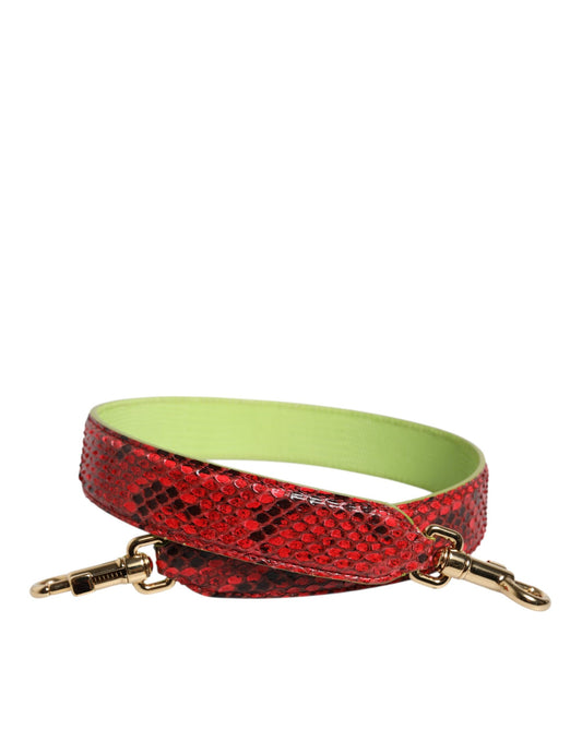 Green and red snake print dog collar