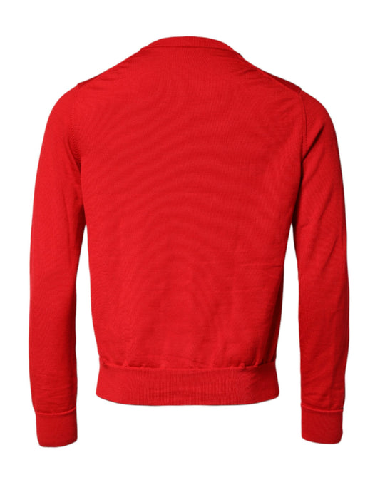 Red sweatshirt on hanger