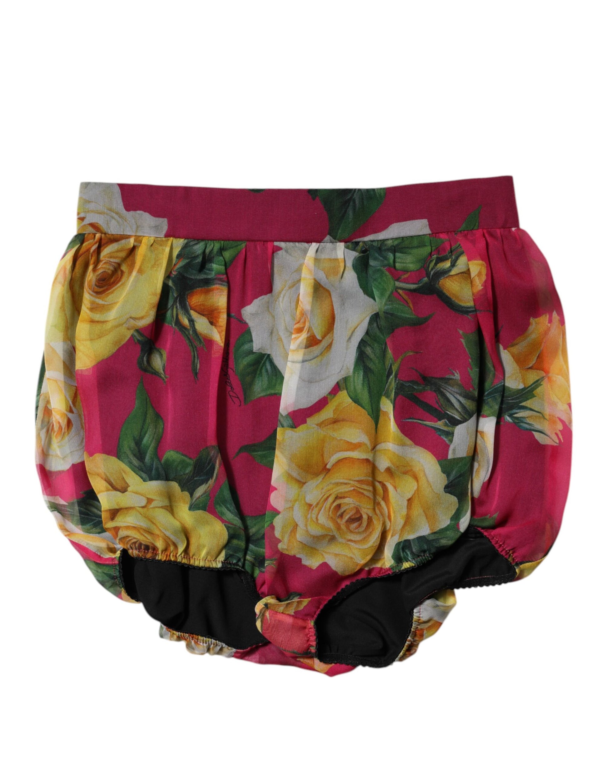 Pink floral patterned diaper