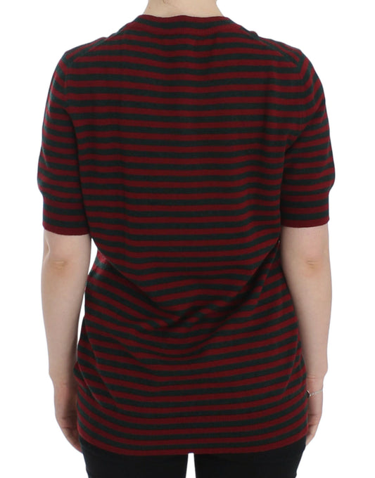 Red and black striped sweater